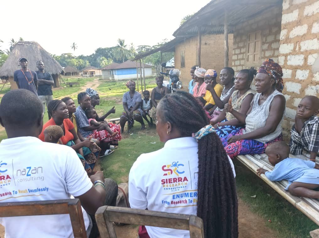 Women participating in a focus group discussion
